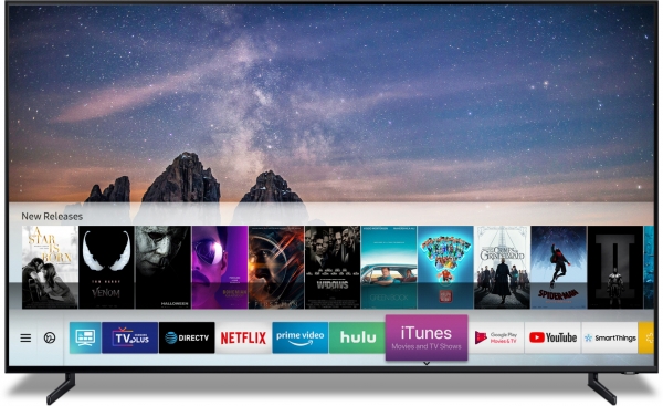 삼성전자는 애플과 협력해 업계 최초로 스마트 TV에 아이튠즈 무비&TV쇼와 에어플레이2를 동시 탑재한다