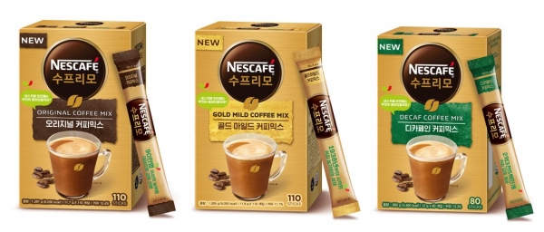 리뉴얼된 네스카페 수프리모 대표 커피믹스 3종 패키지 디자인 (제공: 네스카페)